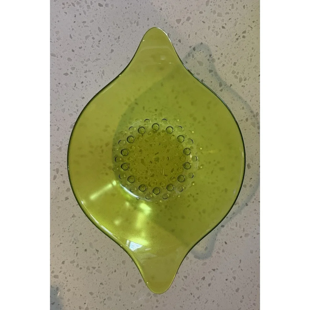Set Of 4 Koziol German Clear Green Plastic Bowls Unique Raised Dotted Bottom‎
